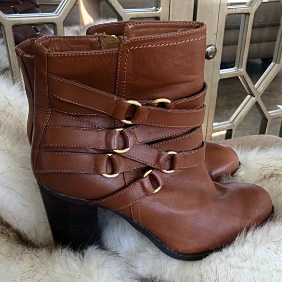 Adrienne Vittadini Tan Heel Booties - Picture 3 of 3